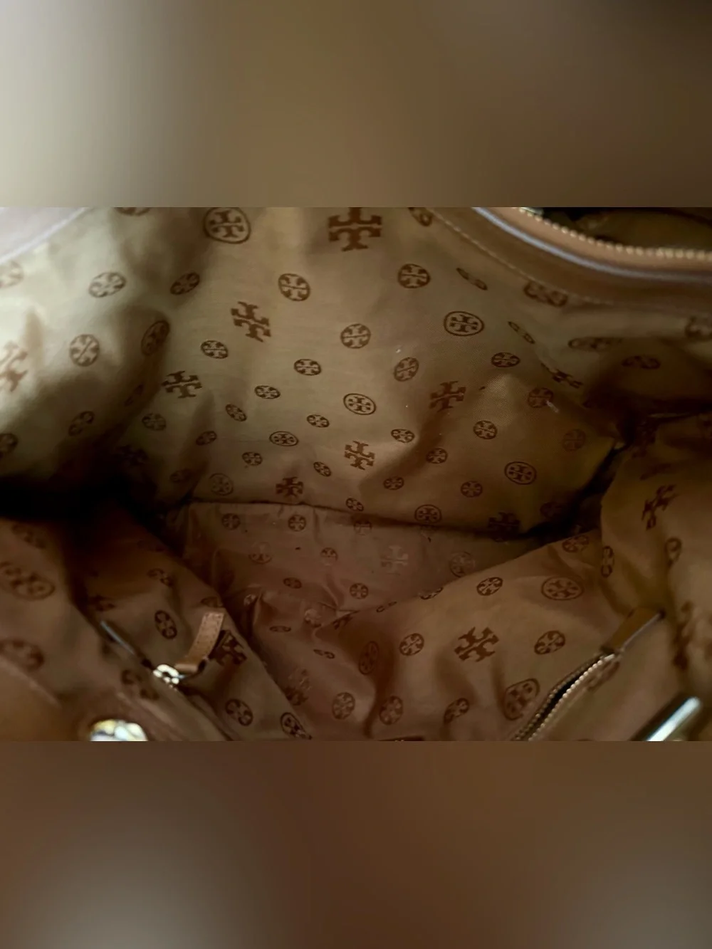 Tory Burch brown leather tote bag
